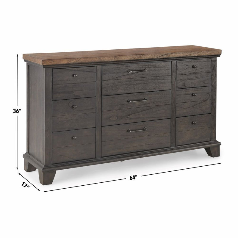 Steve Silver Bear Creek Brown 9 Drawer Dresser