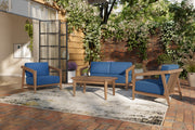 New Classic Furniture Bali Blue 4pc Outdoor Seating Set
