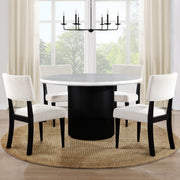 Steve Silver Colvin Black White Marble Table
