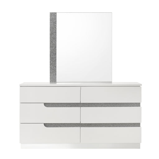 New Classic Furniture Paradox White Dresser And Mirror