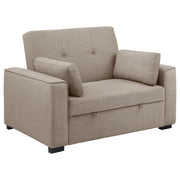 Coaster Furniture Edith Beige Convertible Sleeper Sofa Bed