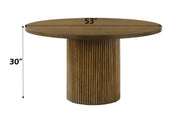 Acme Furniture Hezrai Walnut Round Dining Table
