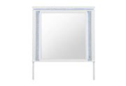Global Furniture Alina White Dresser and Mirror with LED