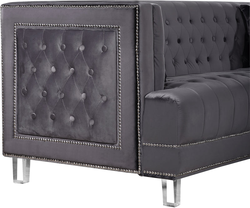 Meridian Furniture Lucas Black Velvet Chair