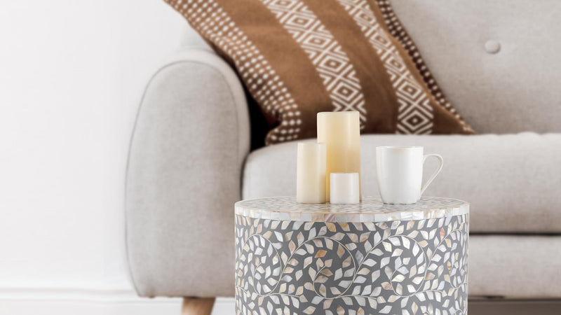 Galaxy Home Luxe Ivory End Table