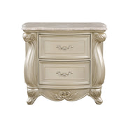 New Classic Furniture Monique Champagne Nightstand with Marble Top