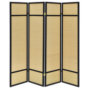 Coaster Furniture Pearce Natural Beige 4 Panel Room Divider Folding Screen
