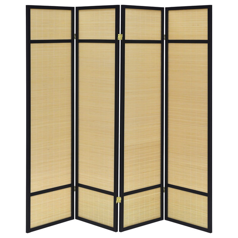 Coaster Furniture Pearce Natural Beige 4 Panel Room Divider Folding Screen