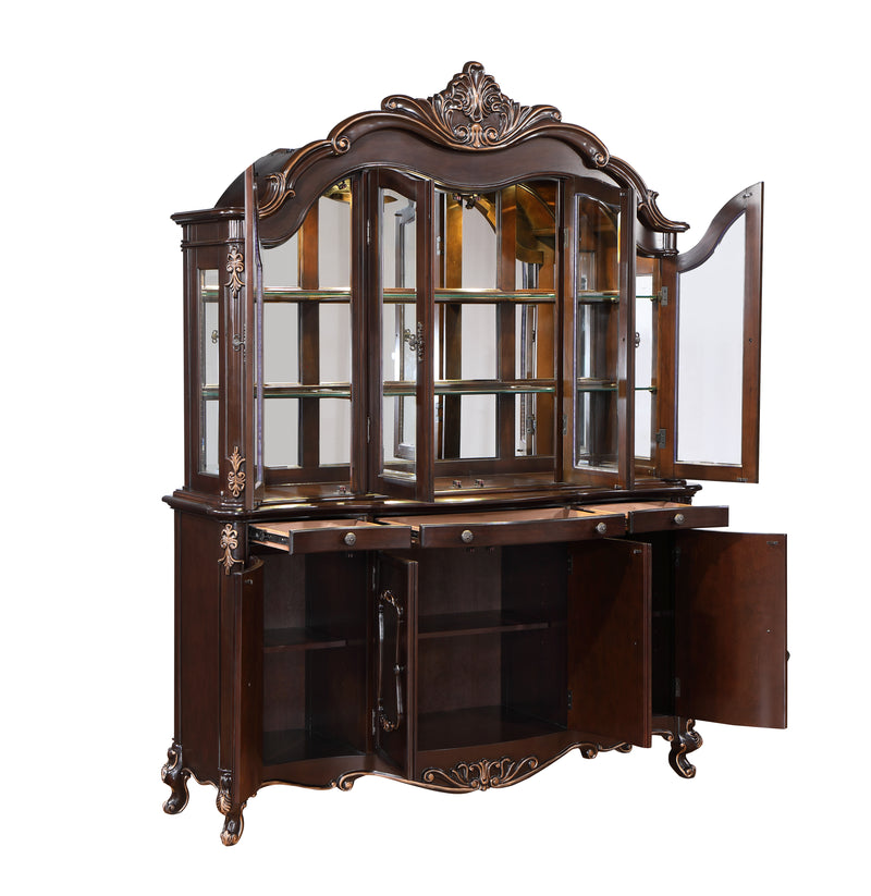 New Classic Furniture Constantine Cherry China Hutch and Buffet