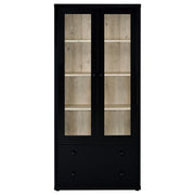 Coaster Furniture Hawthorne Mango Black Glass Door Cabinet