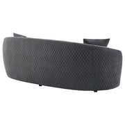 Coaster Furniture Brookside Dark Grey Velvet Curved Sofa