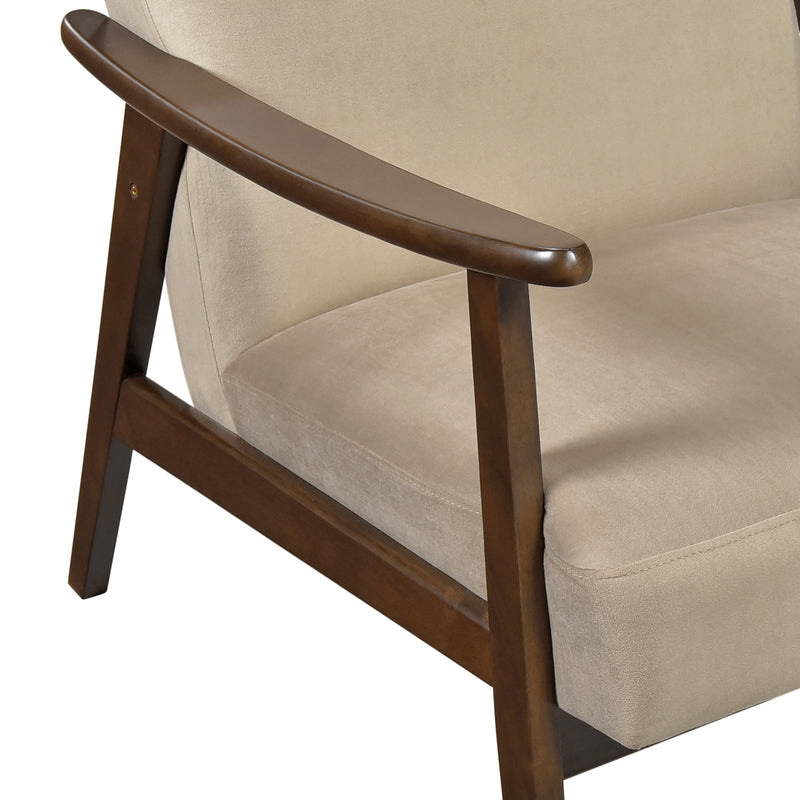 Home Elegance Landers Dark Gray Walnut Accent Chair