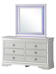 Glory Furniture Verona Silver Champagne Dresser And Mirror