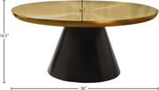 Meridian Furniture Martini Brushed Gold Coffee Table