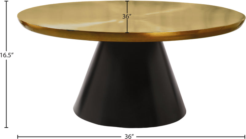 Meridian Furniture Martini Brushed Gold Coffee Table