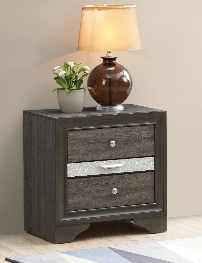 Glory Furniture Madrid Black Nightstand