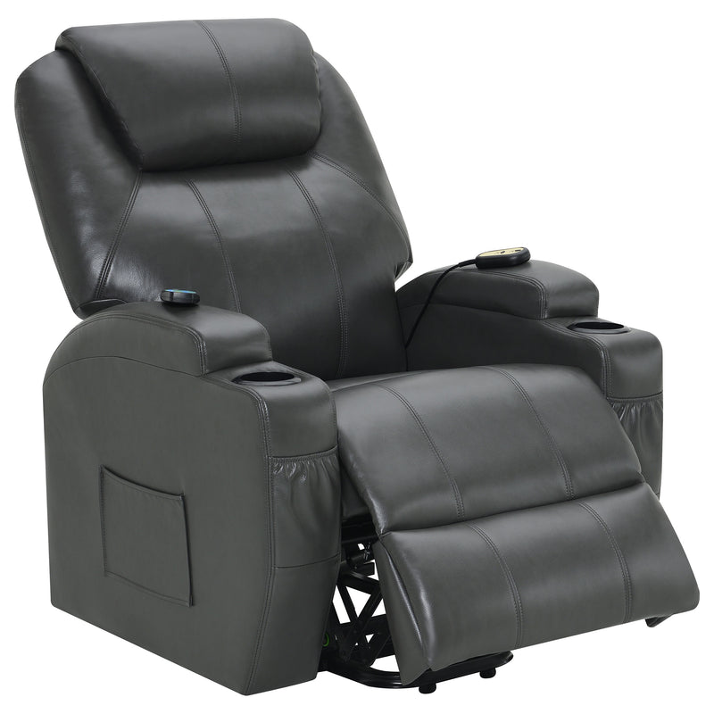 Coaster Furniture Sanger Beige Power Lift Massage Recliner