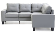 Glory Furniture Newbury Gray Faux Leather Sectional