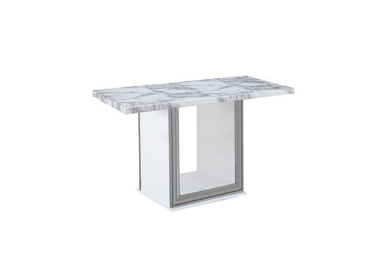 Global Furniture Ylime White Marble Console Table