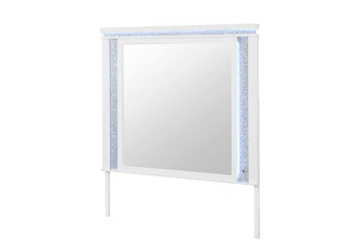 Global Furniture Alina White Mirror with LED