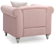 Glory Furniture Raisa Pink Velvet Chair