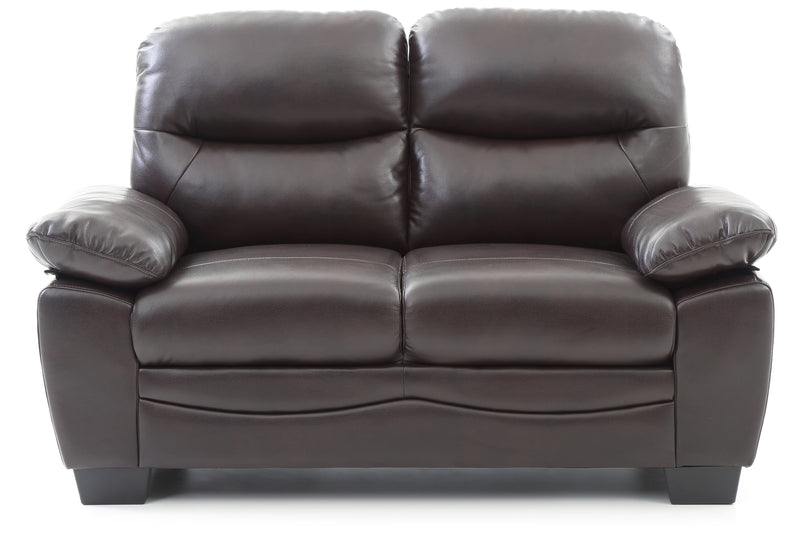 Glory Furniture Marta Black Faux Leather Loveseat