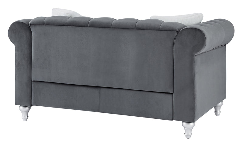 Glory Furniture Raisa Navy Blue Velvet Loveseat