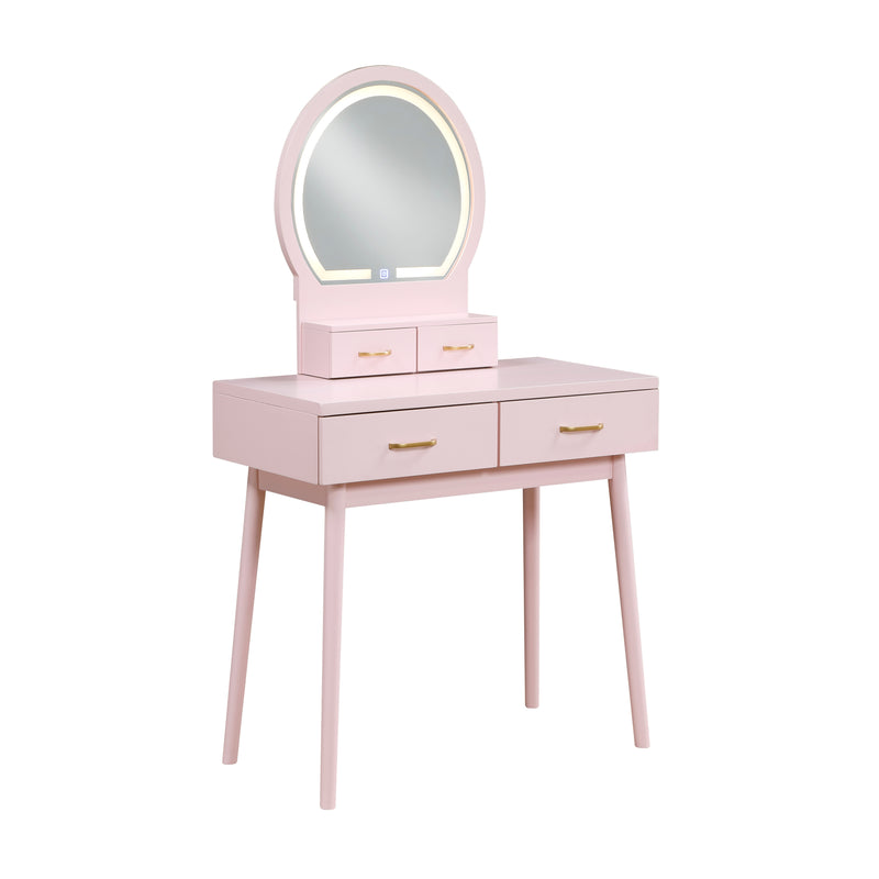 Home Elegance Camilla Gray Vanity Dresser with Mirror and Stool