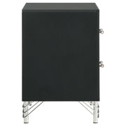 Coaster Furniture Lucia Black 2 Drawer Nightstand
