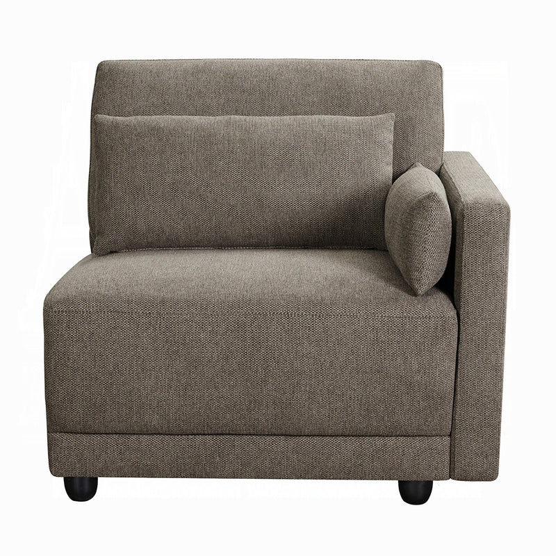 Acme Furniture Rylie Brown Modular RAF Armrest Chair