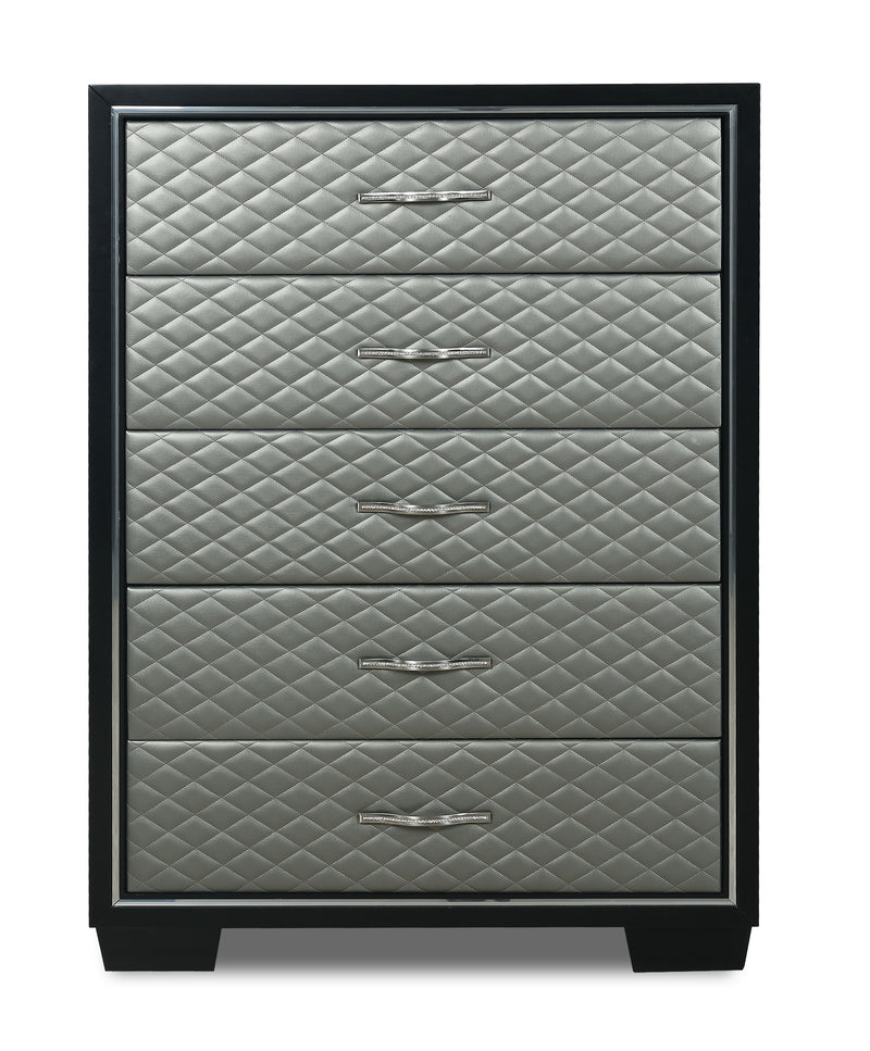 New Classic Furniture Luxor Black Silver Chest