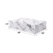 Acme Furniture Fritzy White 3pc Coffee Table Set with Square End Table
