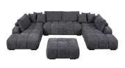 Acme Furniture Chosen Gray Sectional with Ottoman