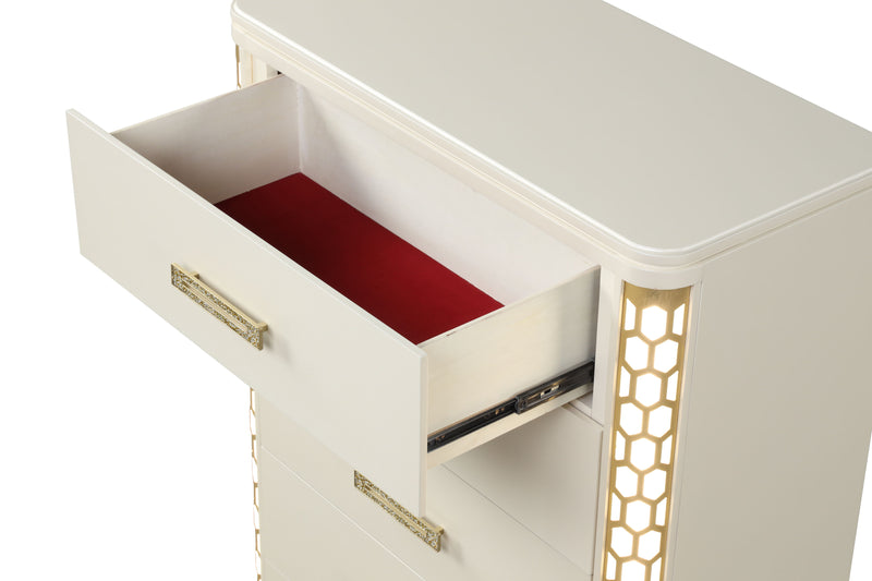 Galaxy Home Jasmine Beige Drawer Chest