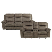 Home Elegance Aram Brown 2pc Living Room Set