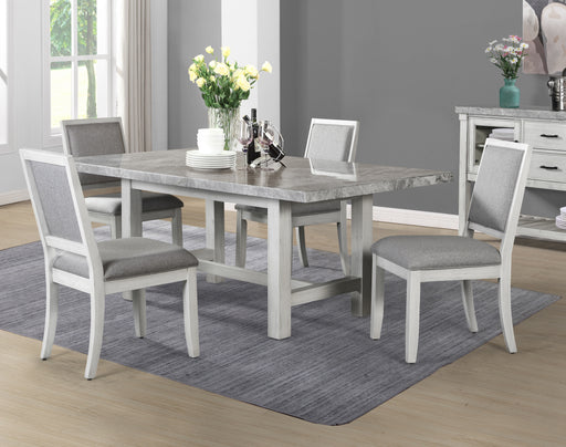 Steve Silver Canova Antique White Gray 5pc Dining Room Set
