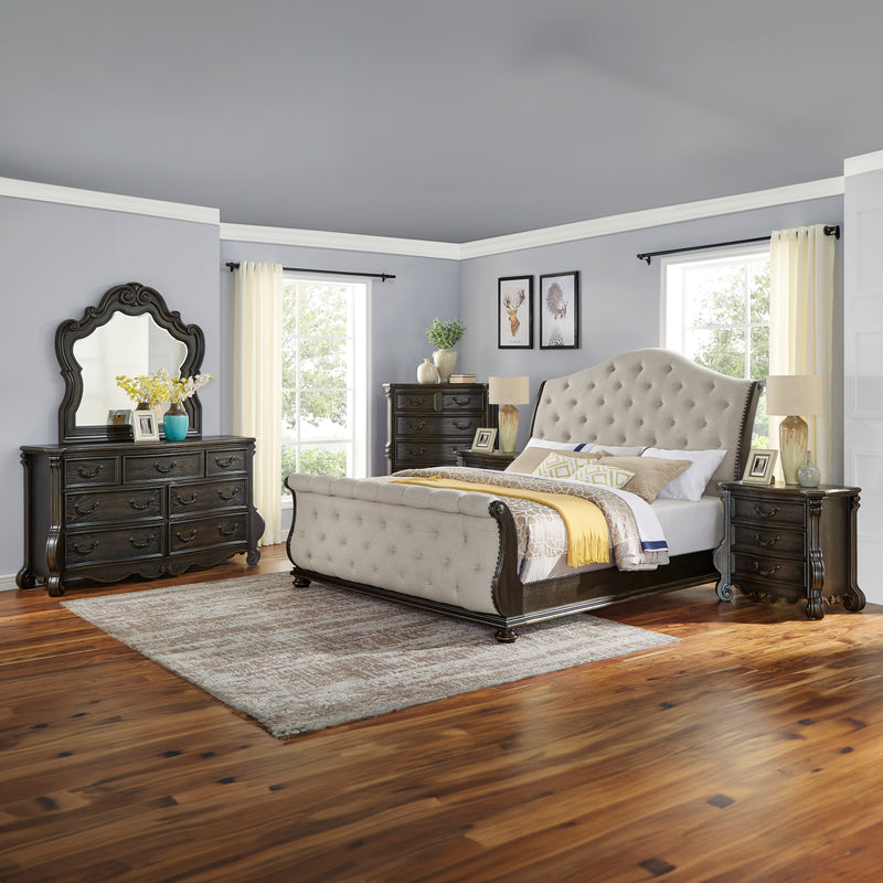 Steve Silver Rhapsody Molasses 6pc King Sleigh Bedroom Set