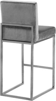 Meridian Furniture Giselle Black Velvet Chrome Counter Height Stool