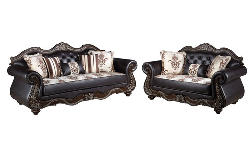 New Classic Furniture Maximus Brown 2pc Living Room Set SF-LV