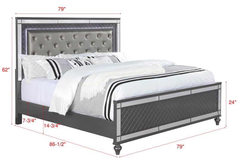 Crown Mark Refino King Bed