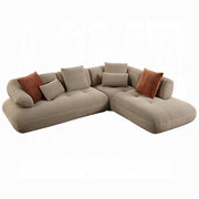 Acme Furniture Carrick Beige Sectional with Ottoman