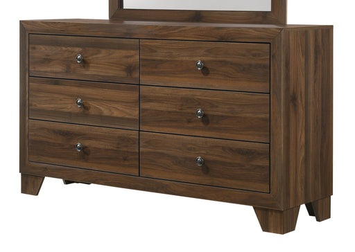 Crown Mark Millie Brown Cherry Dresser and Mirror
