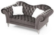 Glory Furniture Wilshire Black Velvet Loveseat