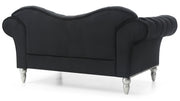 Glory Furniture Wilshire Black Velvet Loveseat