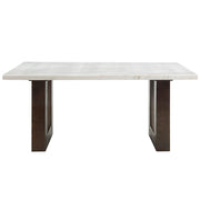 Acme Furniture Edwyn White Natural Espresso Dining Table