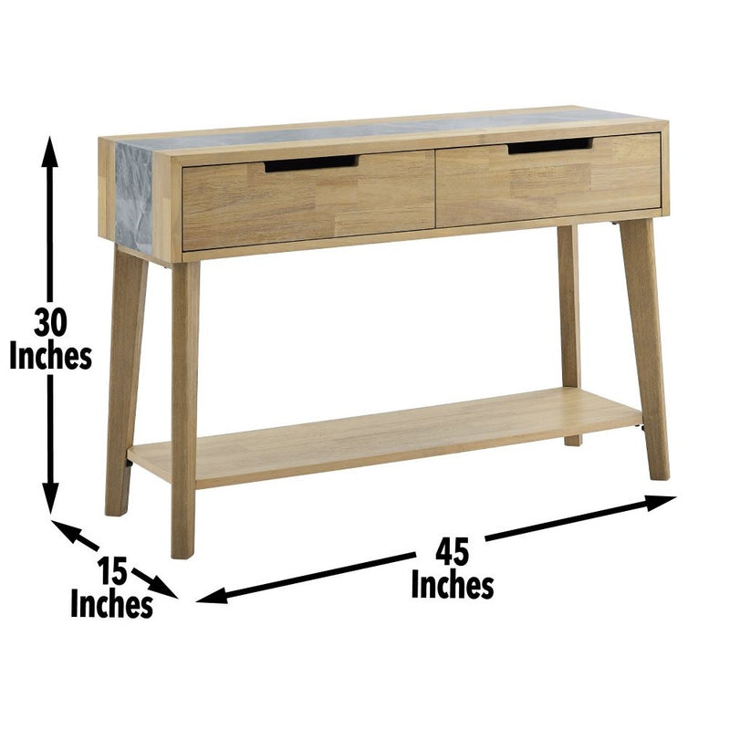 Steve Silver Calgary Natural Sintered Stone Sofa Table