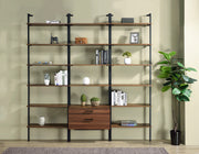 Coaster Furniture Owens Walnut Brown 3pc Wall Mounted Bookshelf Set
