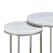 Acme Furniture Zaidee Natural Nickel Nesting Table Set