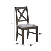 2 Acme Furniture Marit Gray Side Chairs