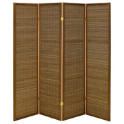 Coaster Furniture Browning Walnut Brown 4 Panel Room Divider Folding Screen